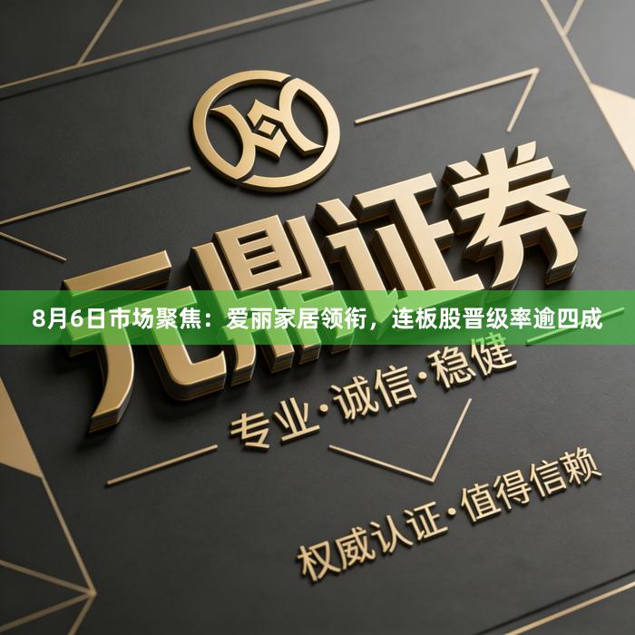 8月6日市场聚焦：爱丽家居领衔，连板股晋级率逾四成