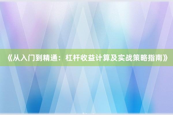《从入门到精通：杠杆收益计算及实战策略指南》