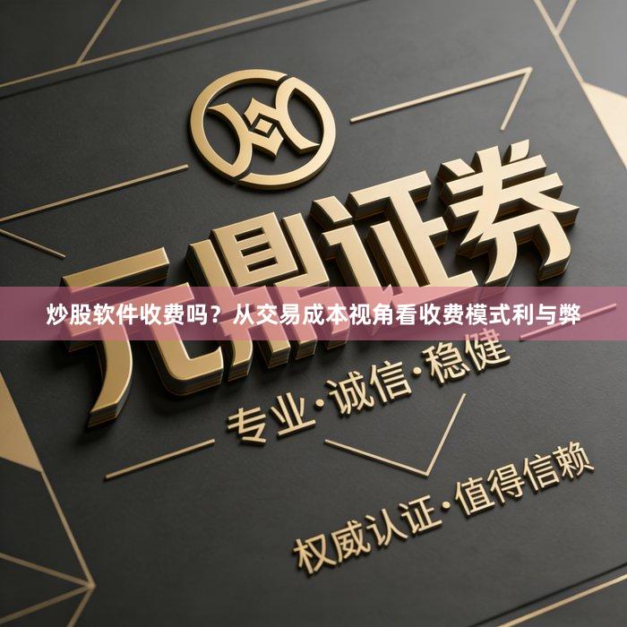 炒股软件收费吗？从交易成本视角看收费模式利与弊