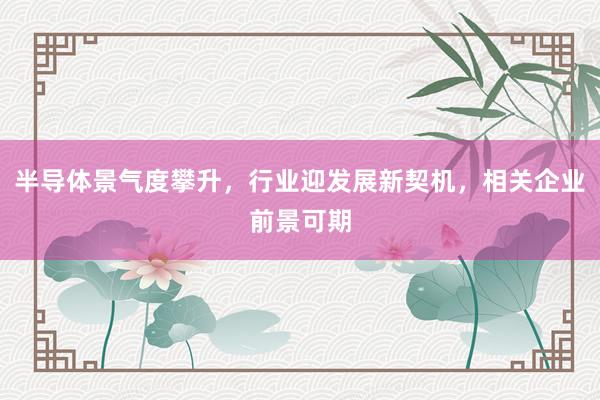 半导体景气度攀升，行业迎发展新契机，相关企业前景可期