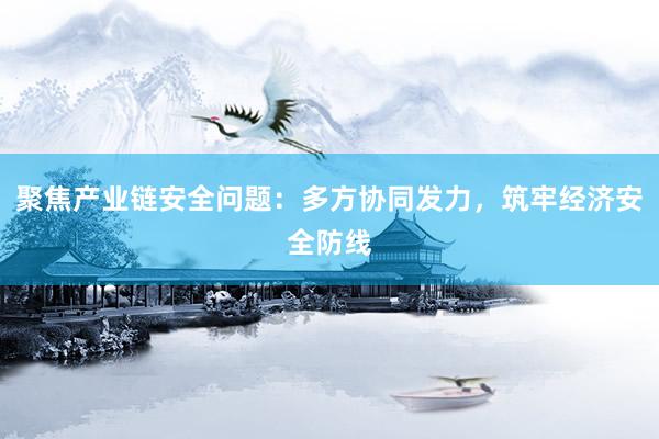 聚焦产业链安全问题：多方协同发力，筑牢经济安全防线